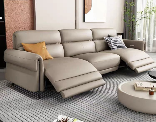 Cora Recliner Leather Lounge image 6