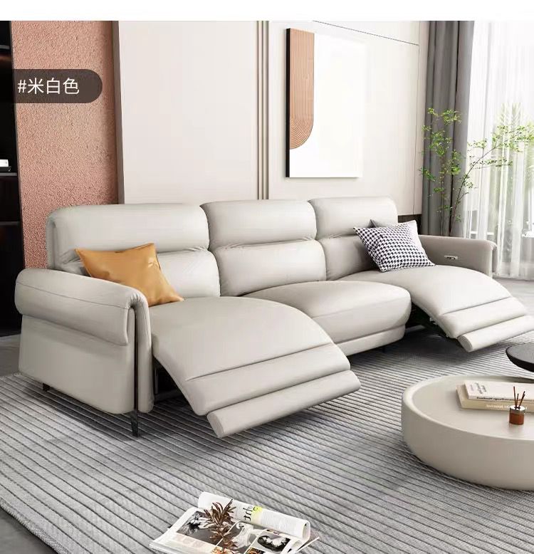 Cora Recliner Leather Lounge image 1