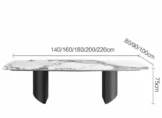 hugo dining table with dimensions
