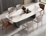 hugo white dining table with 6 chairs