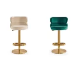 whtie and green como stool