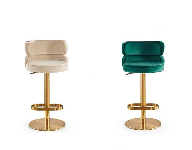 whtie and green como stool