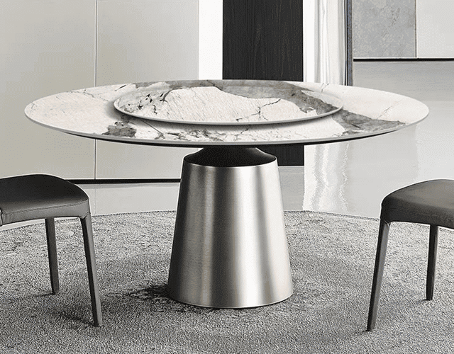 MOJO ROUND DINING TABLE Silver