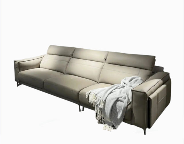 spark leather lounge grey