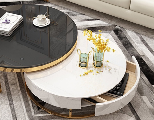 barolo coffee table with drawers