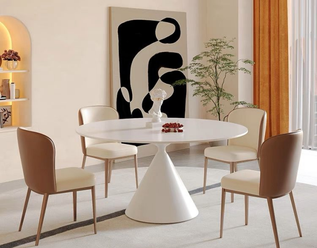 lily dining table white